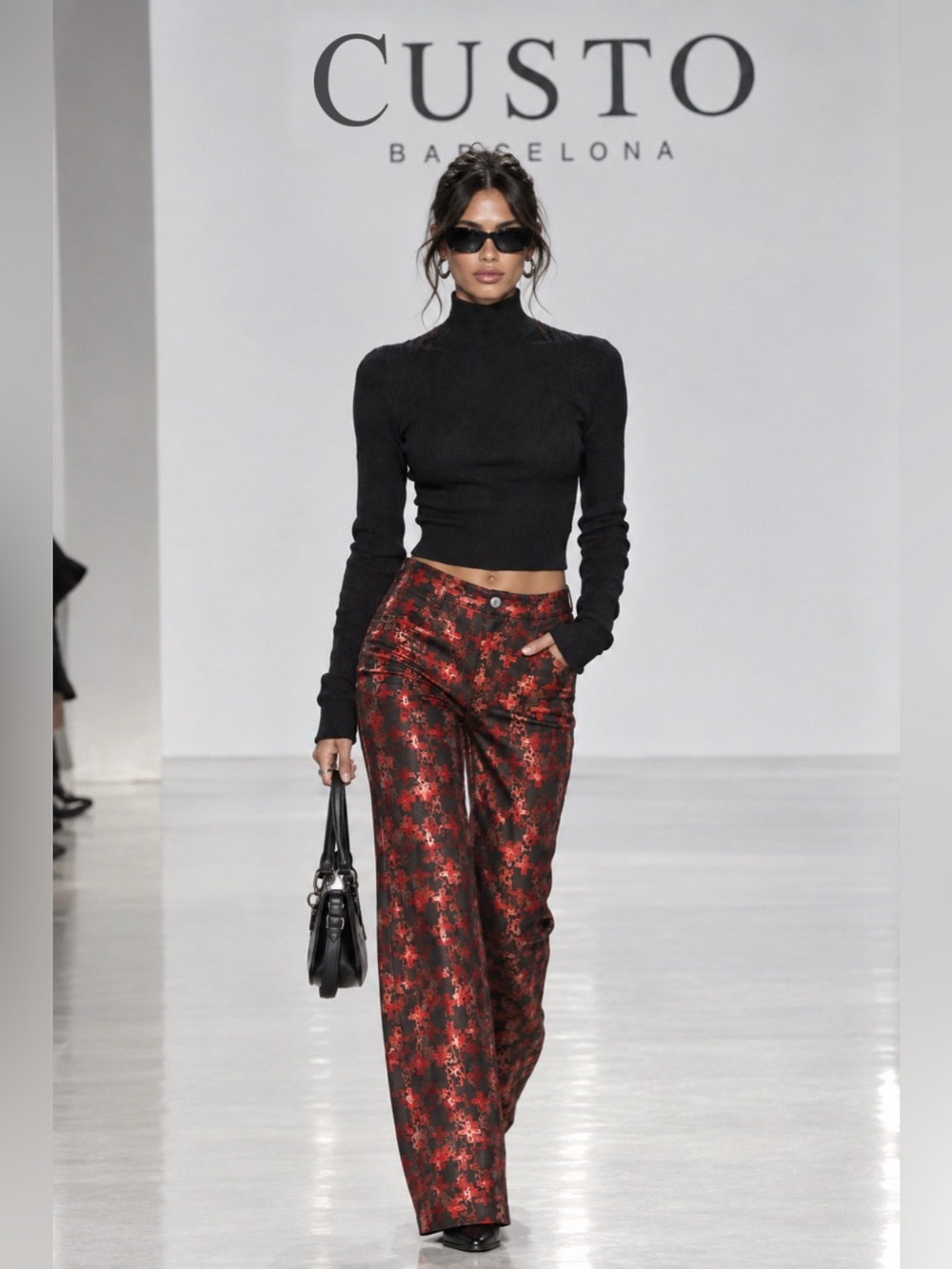 CUSTO BARCELONA | Y2K Archive European Maximalist Metallic Print Wide-Leg Jeans